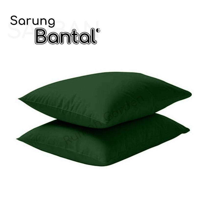 Sarung Bantal dan Sarung Guling Polos Warna Abu Merah Hitam Putih Navy Hijau Sage ungu Harga Satuan