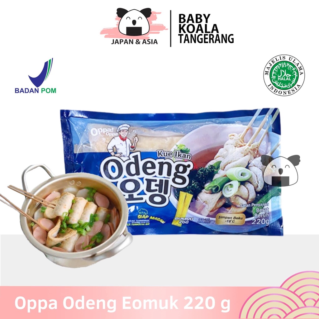 

OPPA Odeng 200 g + Bumbu 20 g Halal | Eomuk Kotak | Korean Fish Cake -BKT