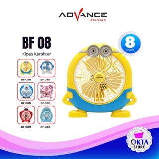 Advance Kipas Angin Meja Karakter Minion Doraemon Hello Kitty Smurf Kumbang Portable 8 in BF-08