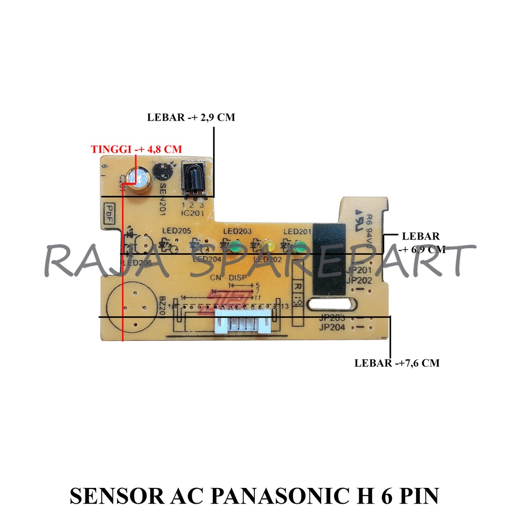 DISPLAY SENSOR/MODUL DISPLAY/SENSOR AC PANASONIC H 6 PIN