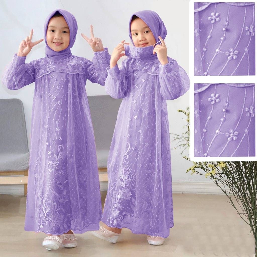 PCS MAXY LIANA KID BAHAN TILE MUTIARA KR FASHION BUSANA MUSLIM ANAK PEREMPUAN 4 UKURAN S M L XL