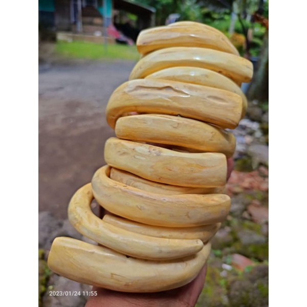 Grosir (20pcs) gelang akar bahar putih babon jumbo super