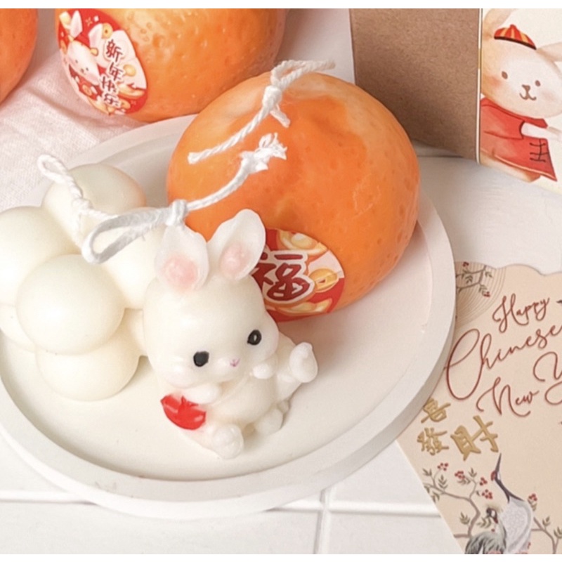 ORANGE CANDLE | BUNNY CANDLE | RABBIT CANDLE | ALAS LILIN | COASTER LILIN | LILIN AROMATERAPI