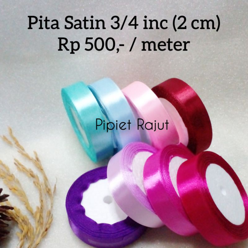 

Pita Satin 3/4 Inch / 2 Cm || Pita Kado Pita Buket Pita Hampers