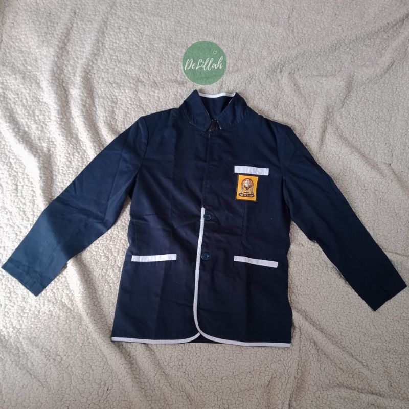 Jas Osis SMP, Navy Lis Putih | Preloved