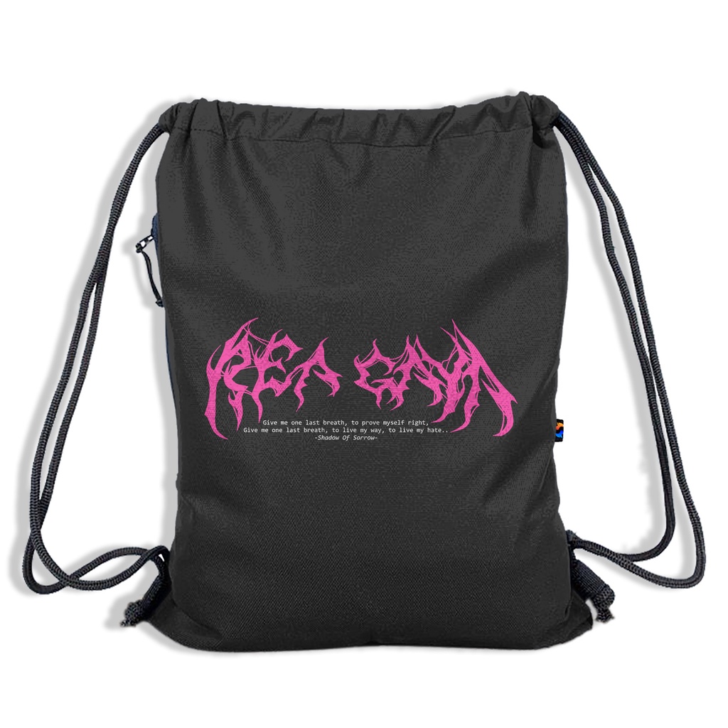 Tas Serut Metal Anti Air Terlengkap / New String Bag Waterproof / Tas Sekolah