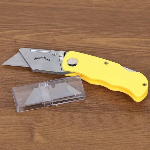 Pisau Lipat Cutter Lipat Knife Foldable Knife KEBO + Mata Pisau MURAH