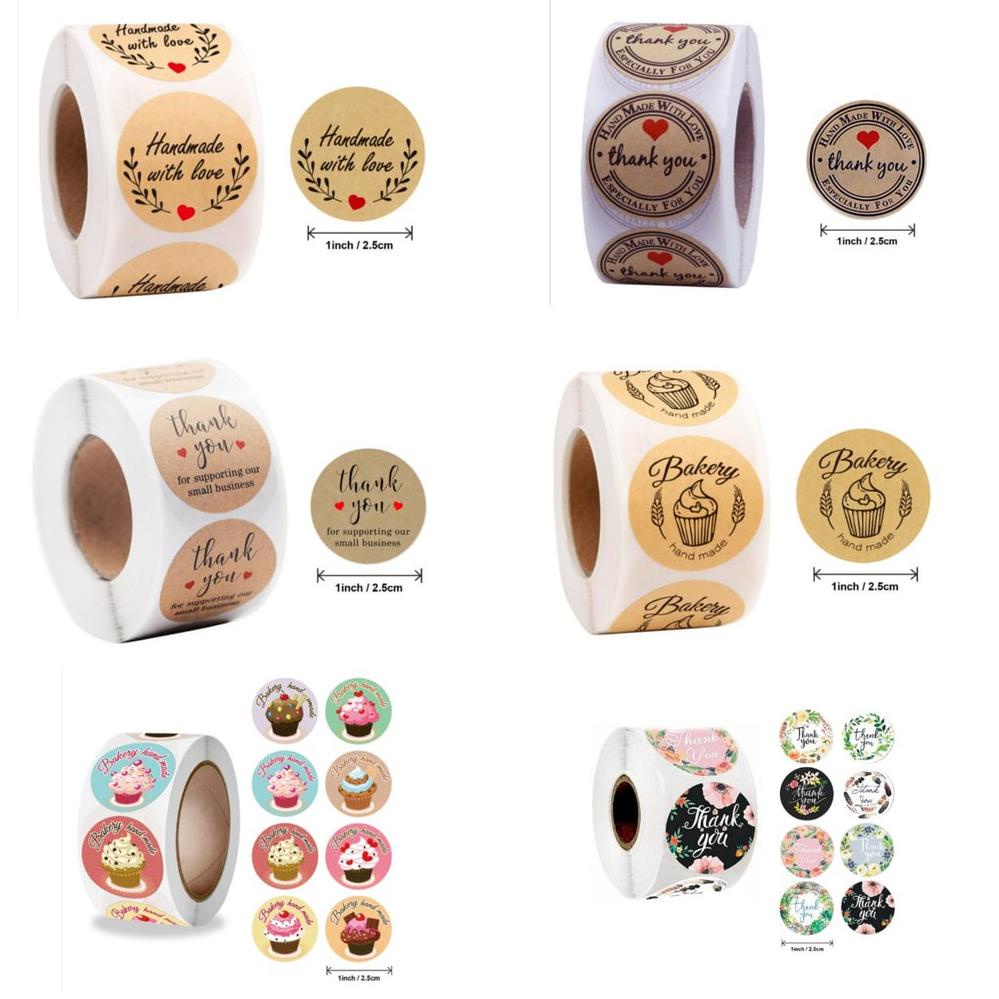 

[ITR48] 500 PCS / 1 ROLL STIKER TERIMA KASIH / STICKER THANK YOU Super Promo