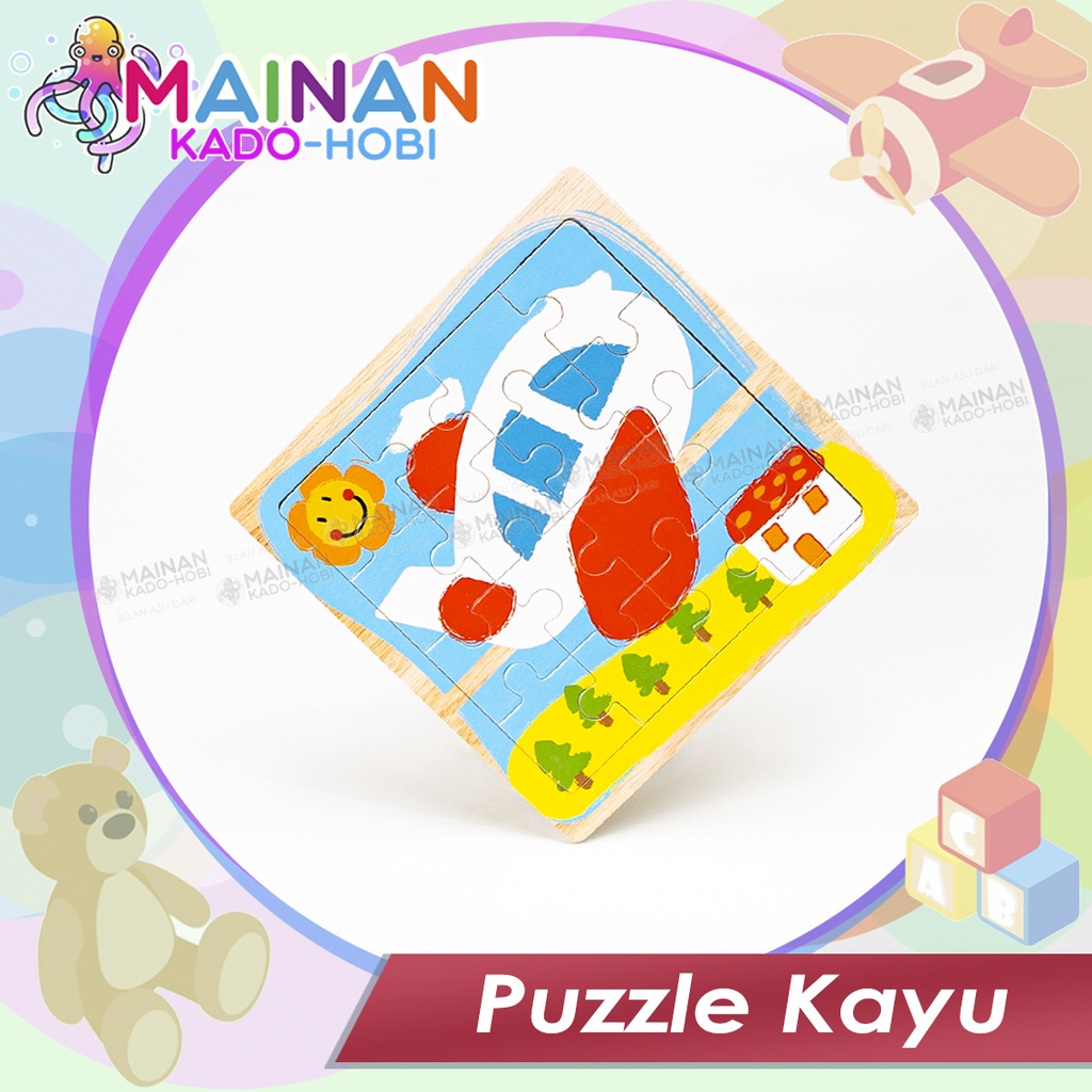 MAINAN EDUKASI TEMPEL PUZZLE BERGAMBAR KARAKTER LUCU USIA 1-5 TAHUN