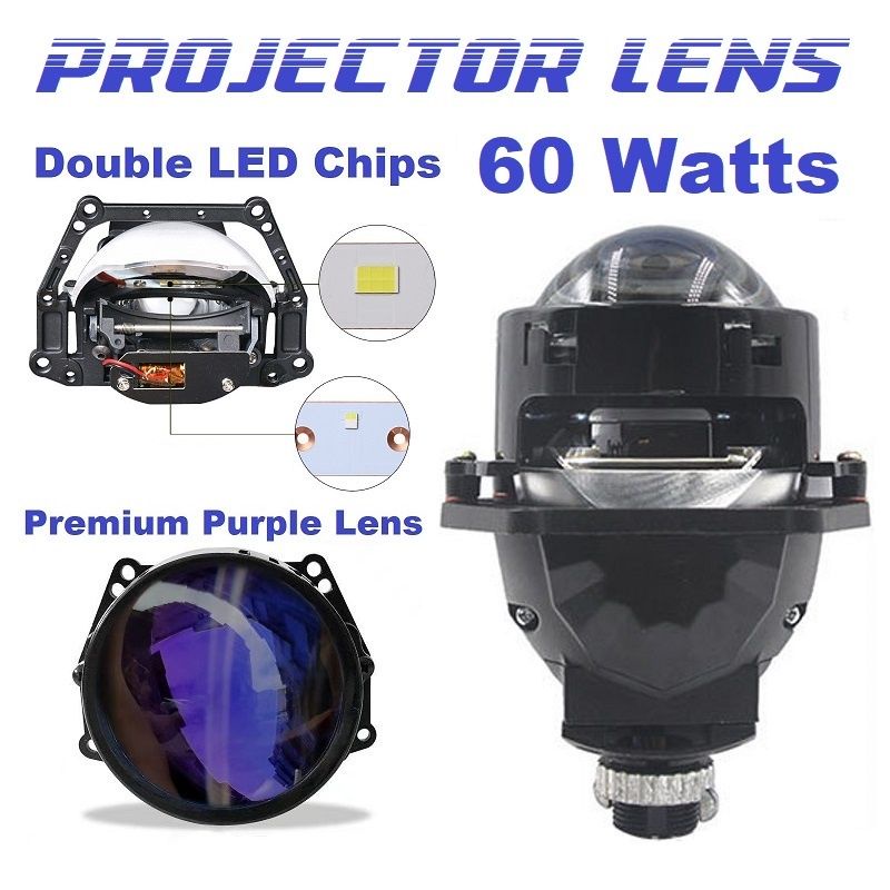 Biled Projector 3inch Double Chips 60Watt P50