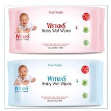 Tisu Basah Wetkins Bayi Baru Lahir Isi 50 Sheet