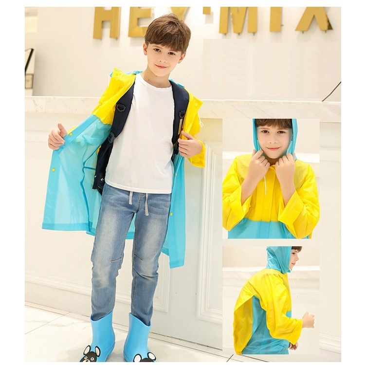 Kids Raincoat 4-13Thn Jas Hujan Anak Ponco Karakter Mantel Poncho 0767