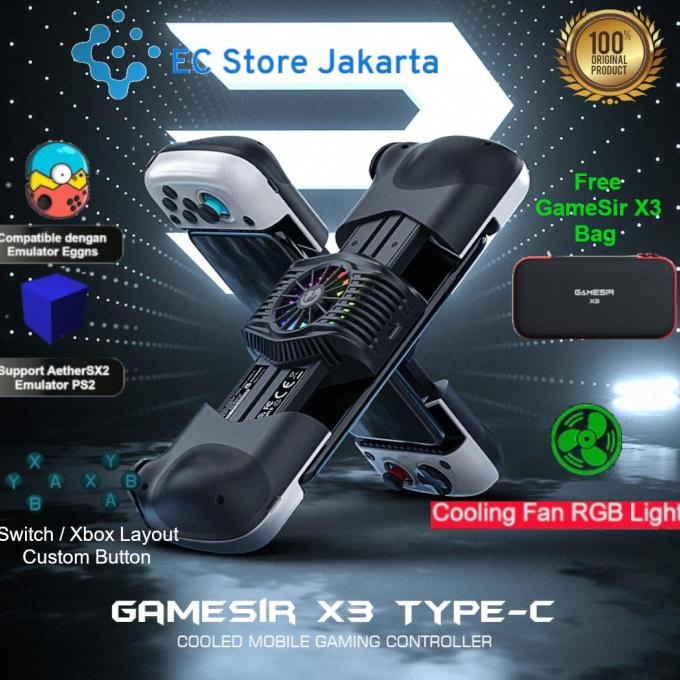 GameSir X3 Type-C Cooling Fan Mobile Gaming Controller Gamepad Egg Ns