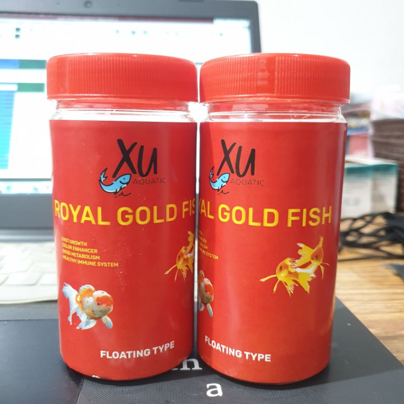 PELET ROYAL GOLDFISH HI GROWTH 100 GR PELLET GOLD MAKANAN IKAN MAS KOKI