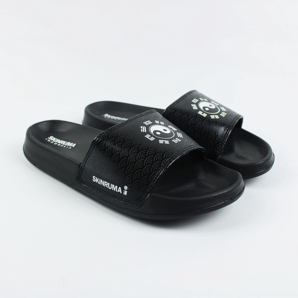 Sandal Selop Pria Wanita Sendal Distro Casual Slip On Slide Boyscode X Skinruma Yin Yang