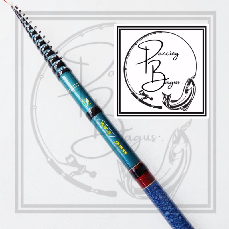 Joran Pancing Tegek Ruas Pendek Orca TJL 450 Fiber Murah Set Kolong Original