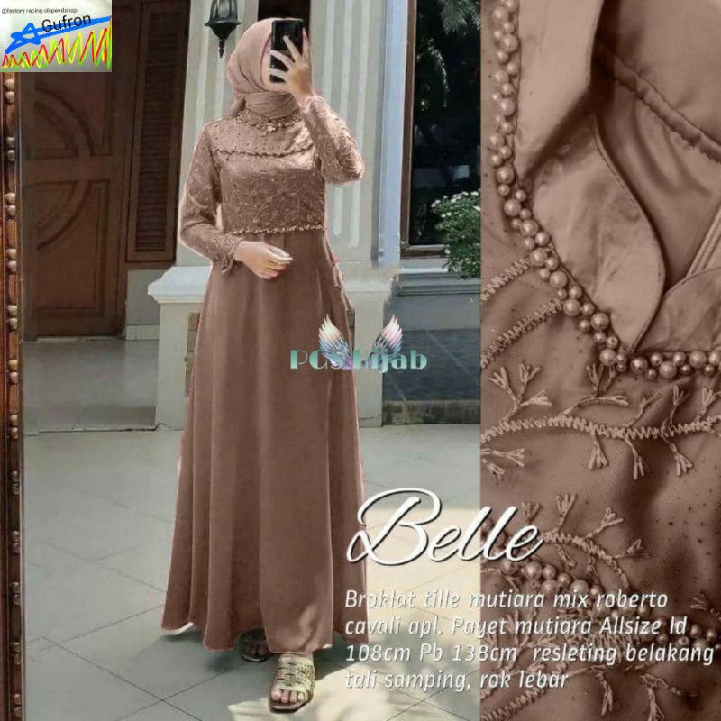 HELEN MAXY SONIA DRESS SIZE STANDAR DAN JUMBO MUTIARA MAXY BRUKAT JUMBO MODERN GAMIS KONDANGAN SIMPL