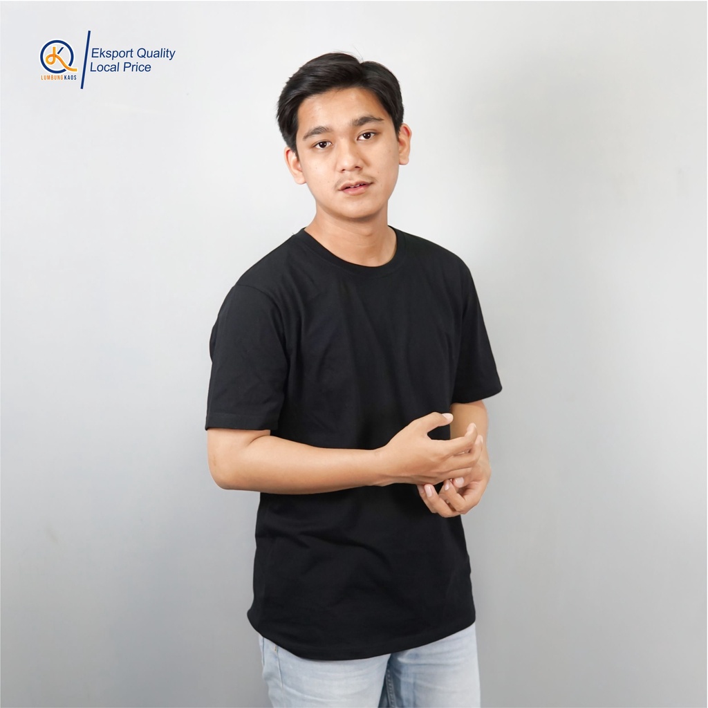 KAOS POLOS COTTON COMBED 24S HITAM