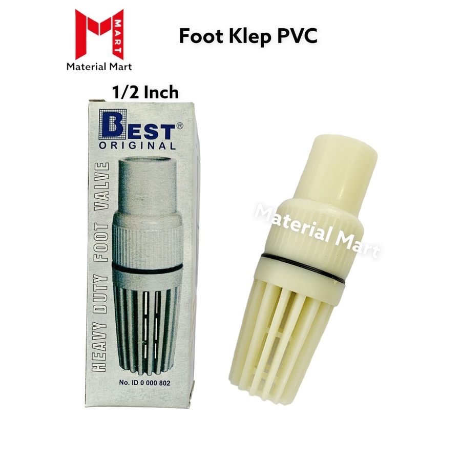 Foot Klep 3/4 Inch PVC Jumbo | Foot Valve 1/2&quot; Plastik | 3/4&quot; | 1/2 Inch | Material Mart