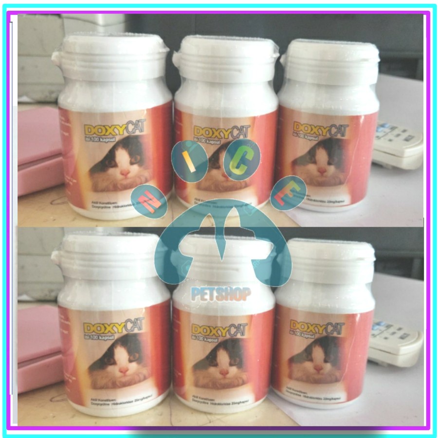 Promo Anti Biotik Doxy Cat isi 100 Capsul / Obat Flu Kucing