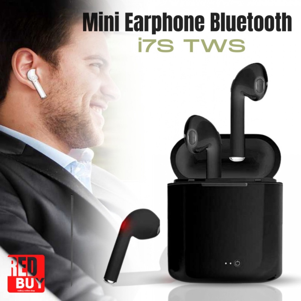 Mini Earphone Airpods Bluetooth 4.2 with Charging Case  i7S TWS