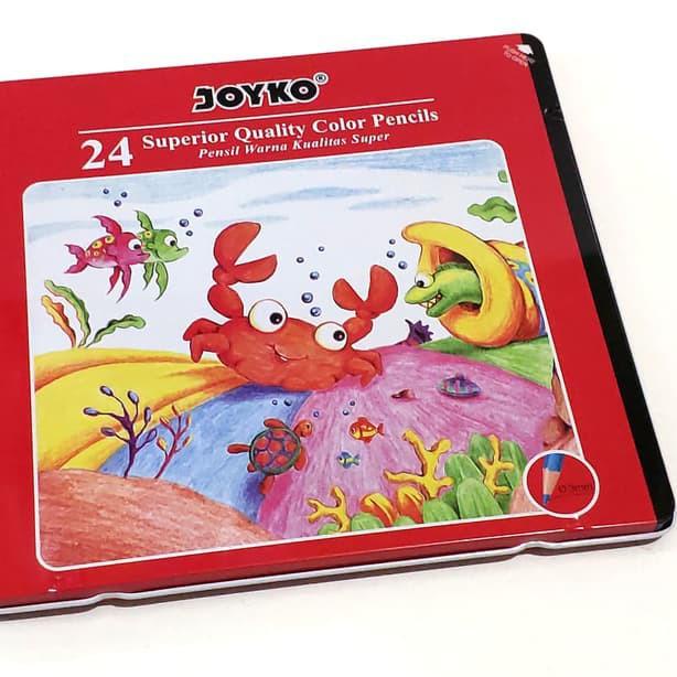 

ハ [ SET ] Pensil Warna / Colored Pencils Kualitas Super 24 Warna Kaleng - Joyko MURAH Hot !!