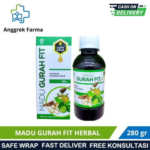 MADU GURAH FIT Original | Untuk Flu Batuk Sakit Tenggorokan | Obat Herbal Ori Gangguan Sinus Dan Per