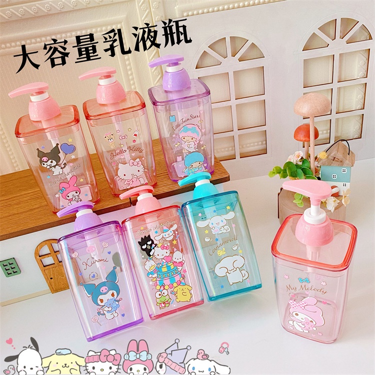 Botol sabun pump travel set kuromi my melody little twin star hello kitty cinnamoroll batzmaru pompompurin stitch snoopy