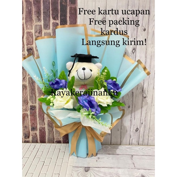 Buket boneka wisuda/buket bunga wisuda LANGSUNG KIRIM! FREE KARTU UCAPAN!