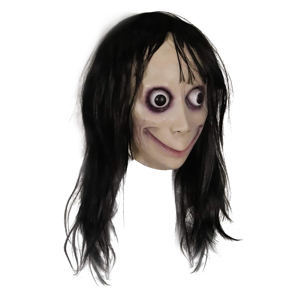 Topeng Hantu Momo Halloween Seram Rumah Hantu Prank Cosplay Scary Mask