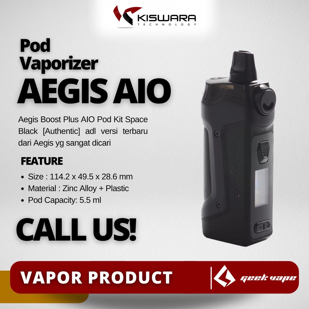 Aegis Boost Plus AIO Pod Kit - SPACE BLACK [Authentic]