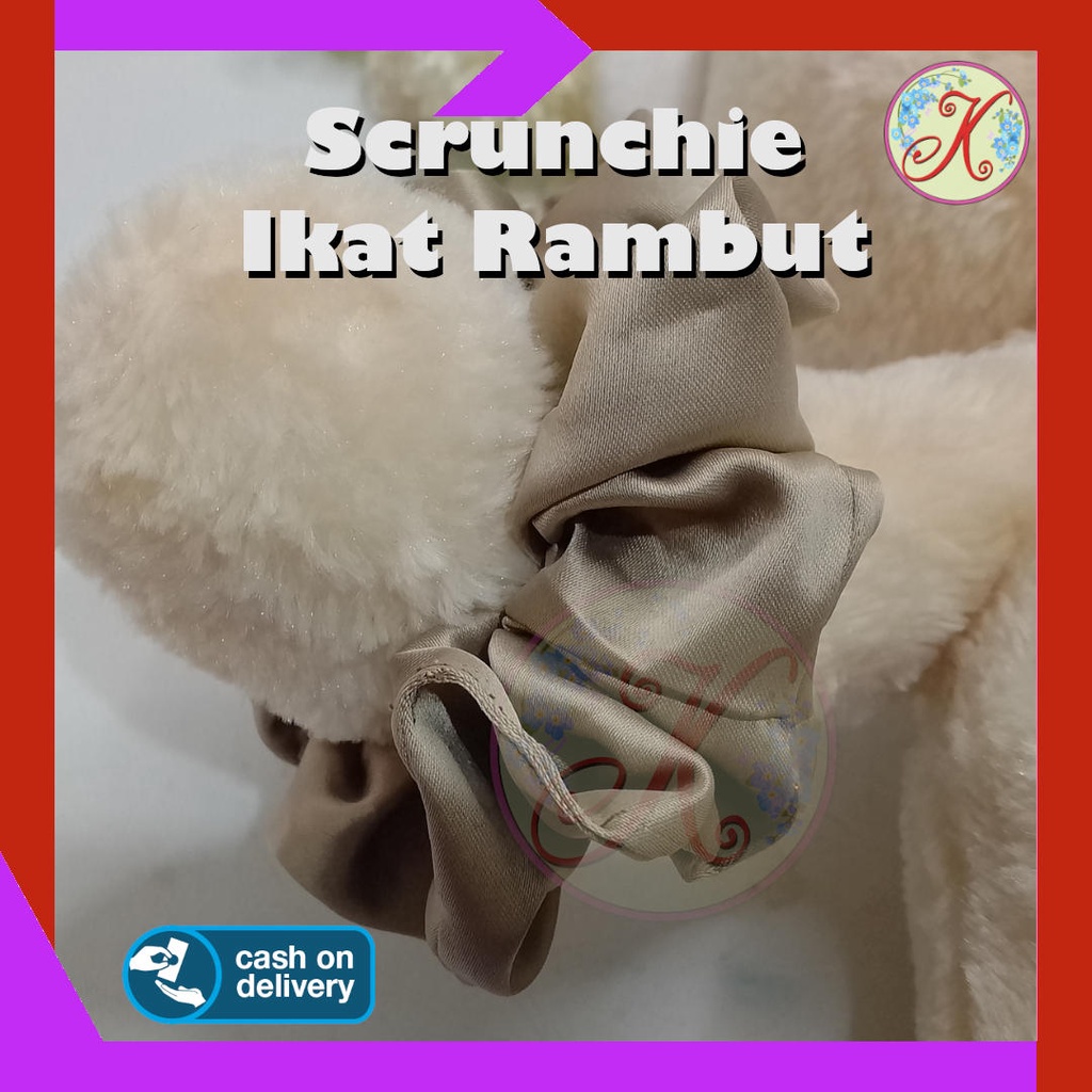 Scrunchie Scrunchies Ikat Rambut Kunciran Cepol Satin