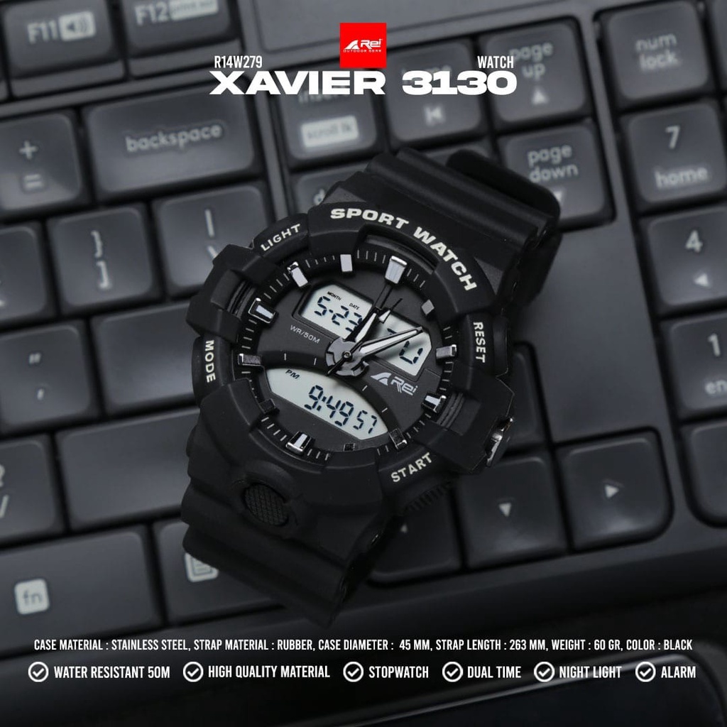 JAM TANGAN AREI XAVIER JAM TANGAN ANALOG DIGITAL AREI
