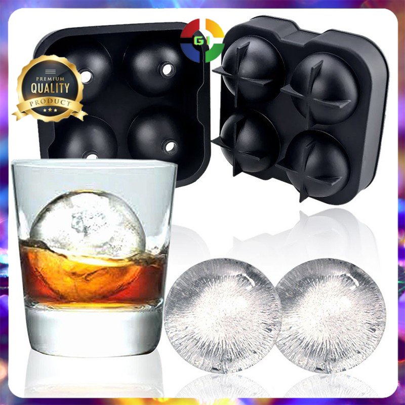 Cetakan Es Batu Ice Ball Maker Silicone Black