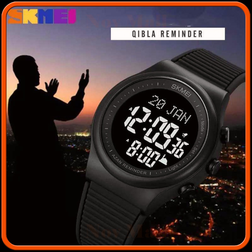 SKMEI Jam tangan Digital Pria Penunjuk Arah Kiblat Sport Watches - 1981