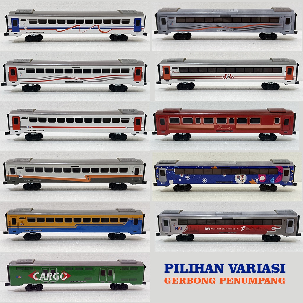 Kereta Api Indonesia Lokomotif Gerbong ( handmade )