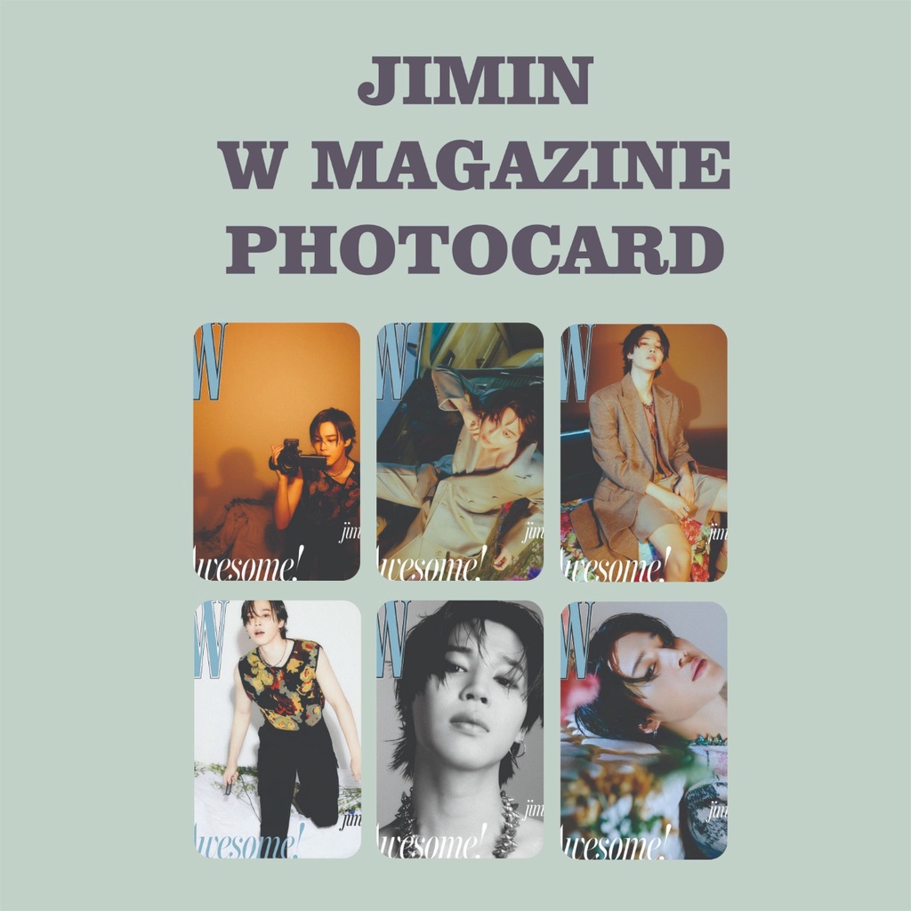 PHOTOCARD BTS JIMIN W MAGAZINE COVER