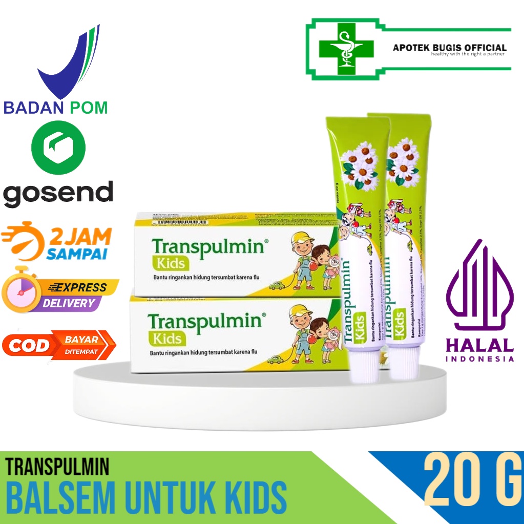TRANSPULMIN BABY / Transpulmin KIDS Balsam Bayi Anak 20 Gr / 10 Gr (meringankan hidung tersumbat karena flu) remason anak