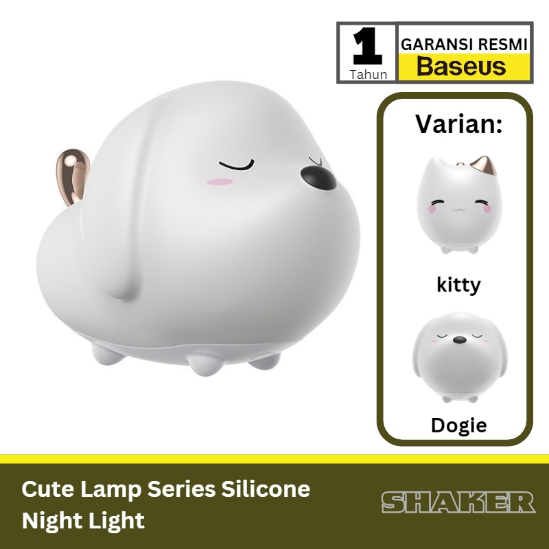 BASEUS Lampu Tidur Cute Lamp Series Silicone Night Light - DGAM