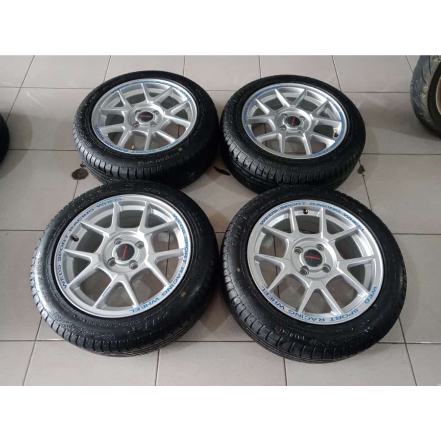 Velg Mobil Bekas Ring 15 WEDSPORT R15X7 Pcd 4X100 BAN 185 55 R15