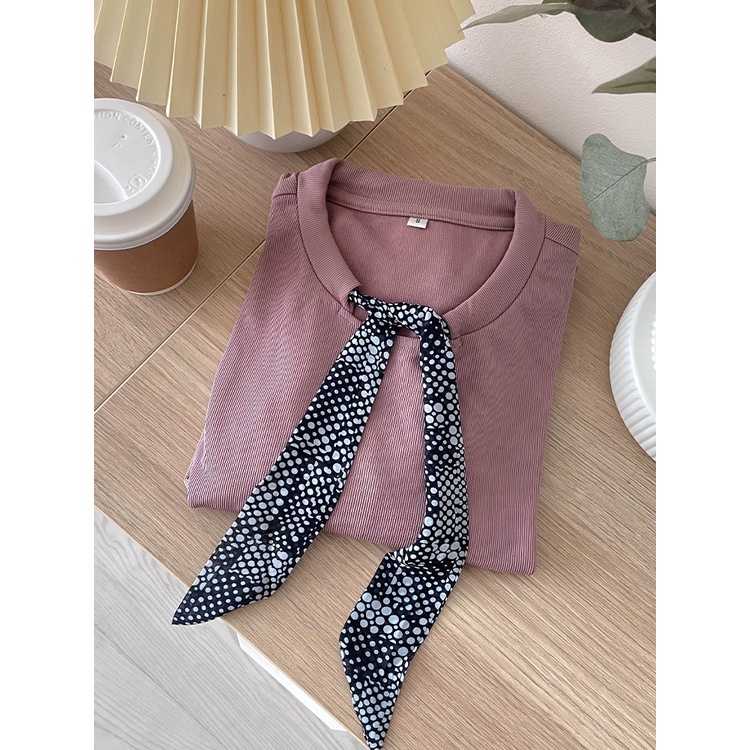 Kadaka T-0475 Blouse Tangan Panjang Detail Floral Twilly