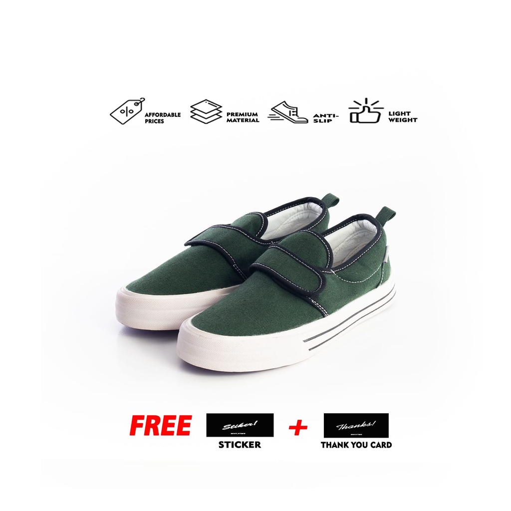 Sepatu Why Footwear - Slip On Ganciet Green