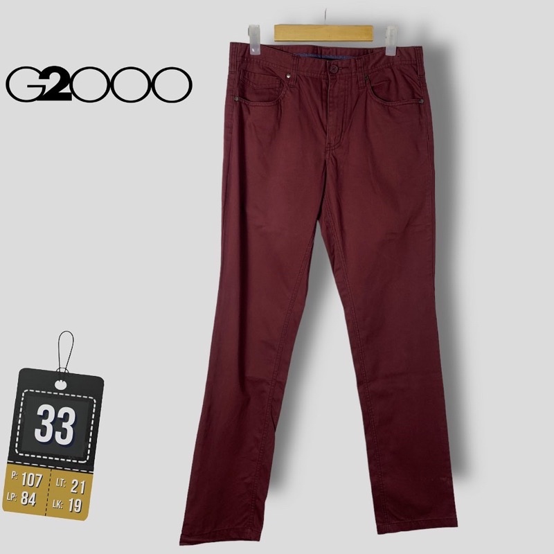 CELANA CHINO PRIA G2000 MAROON SIZE 33
