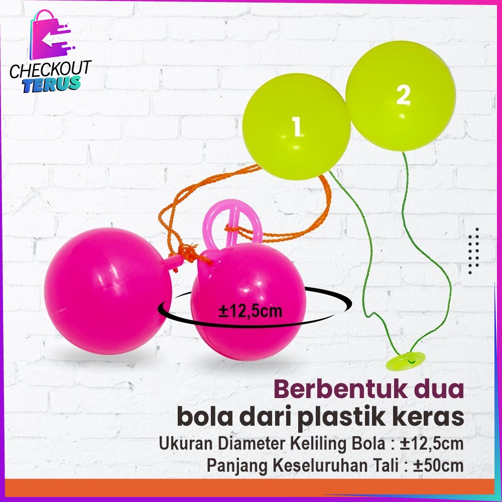 CT M306 Mainan Anak Lato Lato Glow In The Dark Mainan Tradisional Adu Bola Glowing Tek Tek Jadul Tempo dulu