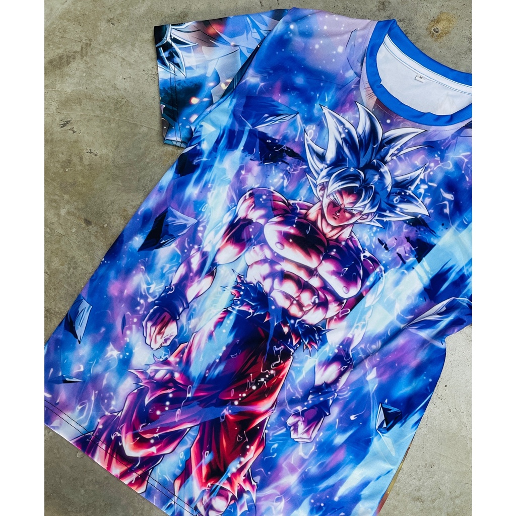 Tshirt Goku Lightning Fullprint Anime Manga Dragon Ball Premium Unisex