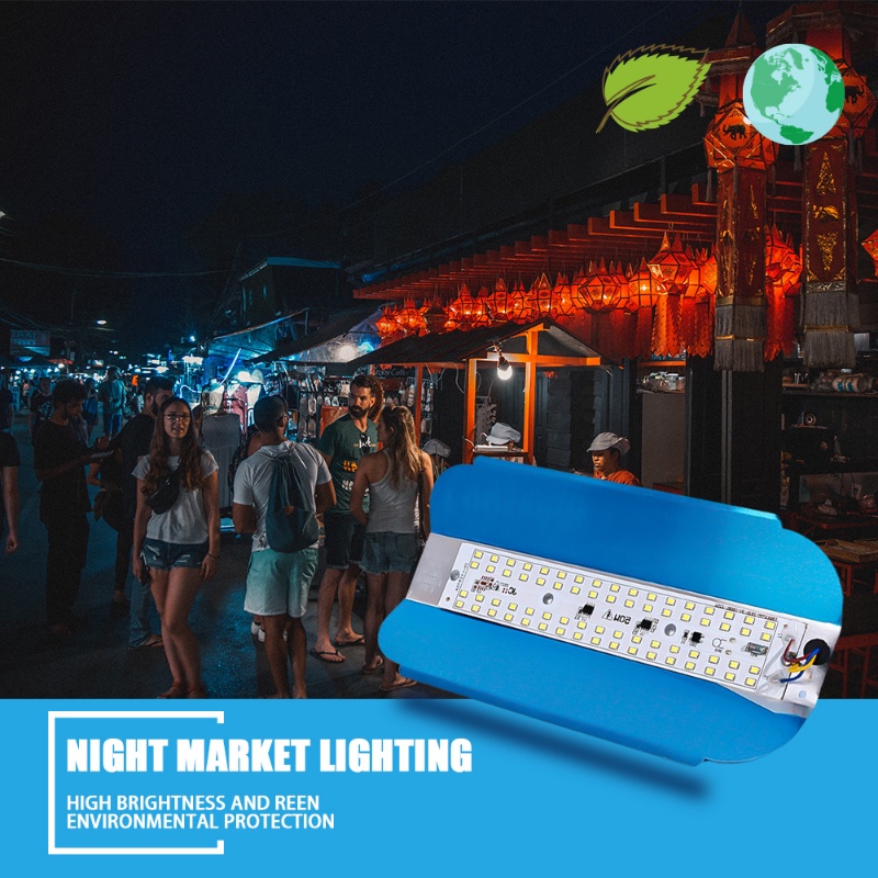 Led Tahan Air Outdoor Playground Situs Konstruksi Ultra-bright Market Lighting Night Light Iodine Tungsten Lamp Lampu Sorot Hemat Energi Lampu Malam Jalan Kecerahan Tinggi