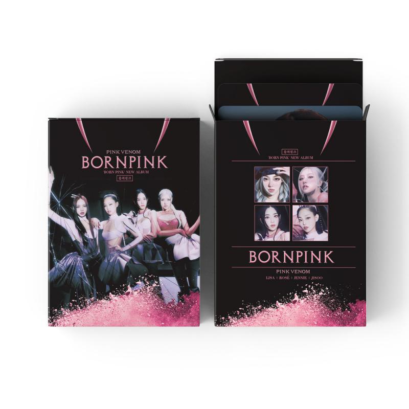 55 Pcs black pink BORN PINK/ Ready for love Album Lomo Card Kpop Photocards Postcards Series Jisoo Jennie Rose Lisa Blink BP