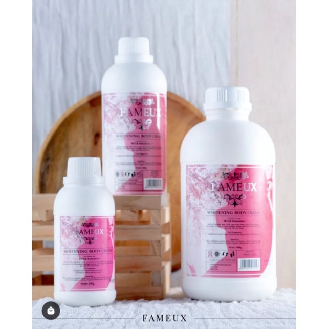 Jual READY (ORIGINAL 100)Fameux whitening body cream 250mlfameux