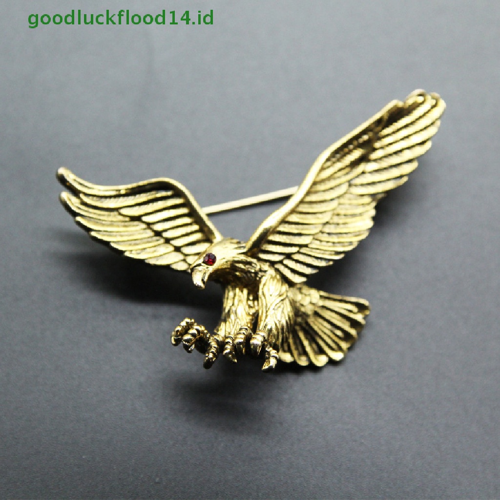 [GOOGFOUR] Fashion Pria Vintage Eagle Pin Bros Dekorasi Korsase Lencana Perhiasan Hadiah [TOP]