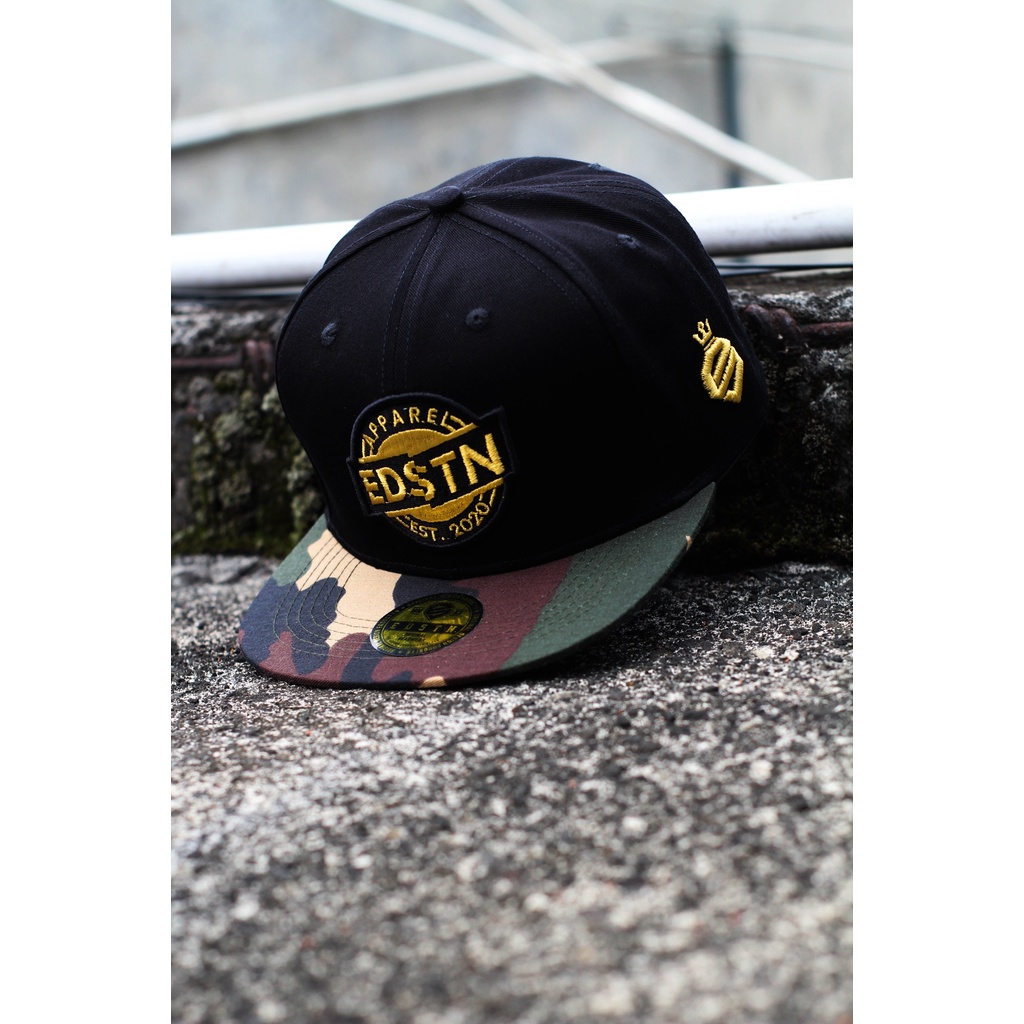 Topi Snapback hip hop Original Distro Premium Pria Dewasa Bordir Edstn Six Panel